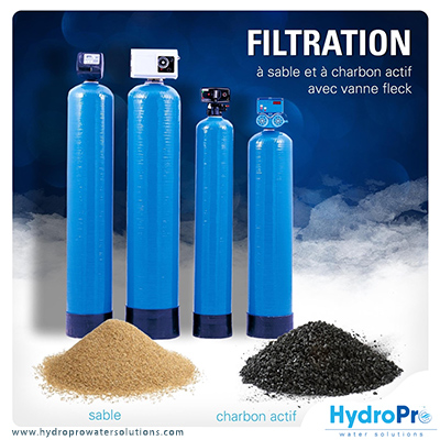 Filtration eau sable, filtre eau charbon actif en Tunisie