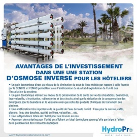 Osmose inverse pour les hoteliers 