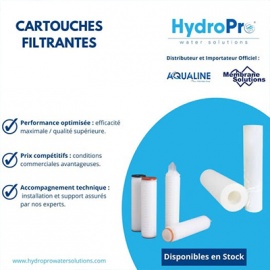 Cartouches filtrantes des Marques Aqualine & Membrane Solutions disponibles en stock
