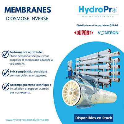 Membranes d’osmose inverse de haute qualité, disponibles en stock !